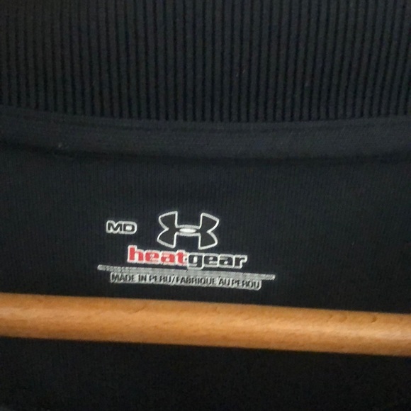 Under Armour Black Heat Gear polo, size M - Picture 2 of 3